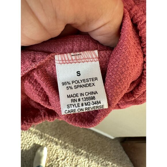 Cure‎ Womens pink Blouse Small short sleeve balloon pullover polyester v-neck - Picture 4 of 7